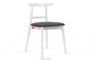 LILIO, https://konsimo.cz/kolekce/lilio/ Bílá židle vintage šedý samet šedá/bílá - obrázek