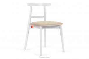 LILIO, https://konsimo.cz/kolekce/lilio/ Bílá vintage židle krémový velur krémová/bílá - obrázek