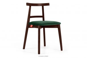 LILIO, https://konsimo.cz/kolekce/lilio/ Vintage židle tmavě zelený sametový mahagon tmavě zelená/mahagon - obrázek