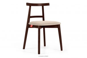 LILIO, https://konsimo.cz/kolekce/lilio/ Vintage židle krémový samet mahagon krémová/mahagon - obrázek
