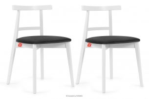 LILIO, https://konsimo.cz/kolekce/lilio/ Bílá židle vintage grafitový velur 2 ks grafitová/bílá - obrázek