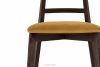 LILIO Židle vintage žlutý velur tmavý ořech 2ks žlutá/tmavý ořech - obrázek 6