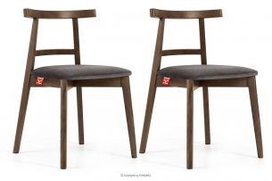 LILIO, https://konsimo.cz/kolekce/lilio/ Židle vintage šedý velur dub lefkas 2ks šedá/dub lefkas - obrázek