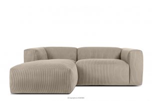 BUFFO, https://konsimo.cz/kolekce/buffo/ Modulová rohová sedačka do obývacího pokoje z manšestrové látky béžová levá béžová - obrázek