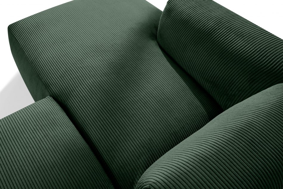 BUFFO Velká modulární rohová pohovka do obývacího pokoje z manšestrové tkaniny tmavě zelené vlevo tmavě zelená - obrázek 4