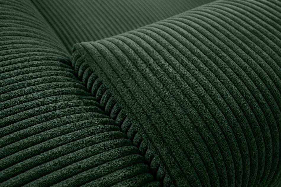 BUFFO Velká modulární rohová pohovka do obývacího pokoje z manšestrové tkaniny tmavě zelené vlevo tmavě zelená - obrázek 9