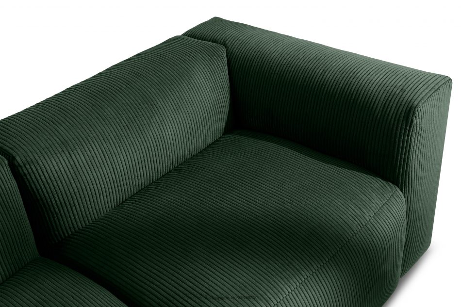 BUFFO Velká modulární rohová pohovka do obývacího pokoje z manšestrové tkaniny tmavě zelené vlevo tmavě zelená - obrázek 11