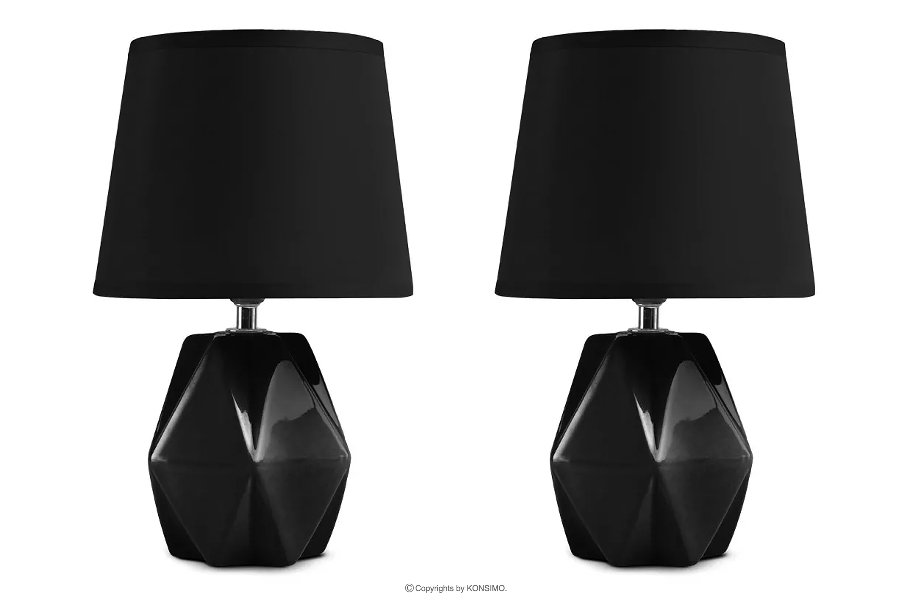 Černé glamour lampy 2ks