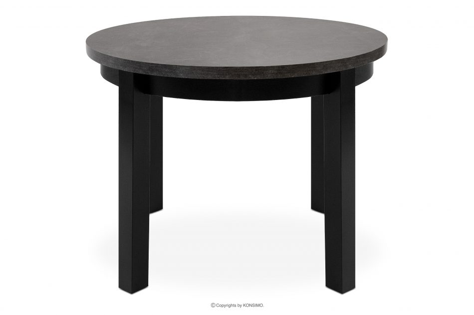 BALTE Rozkládací kulatý stůl 100-180 betonové bukové dřevo beton - obrázek 0
