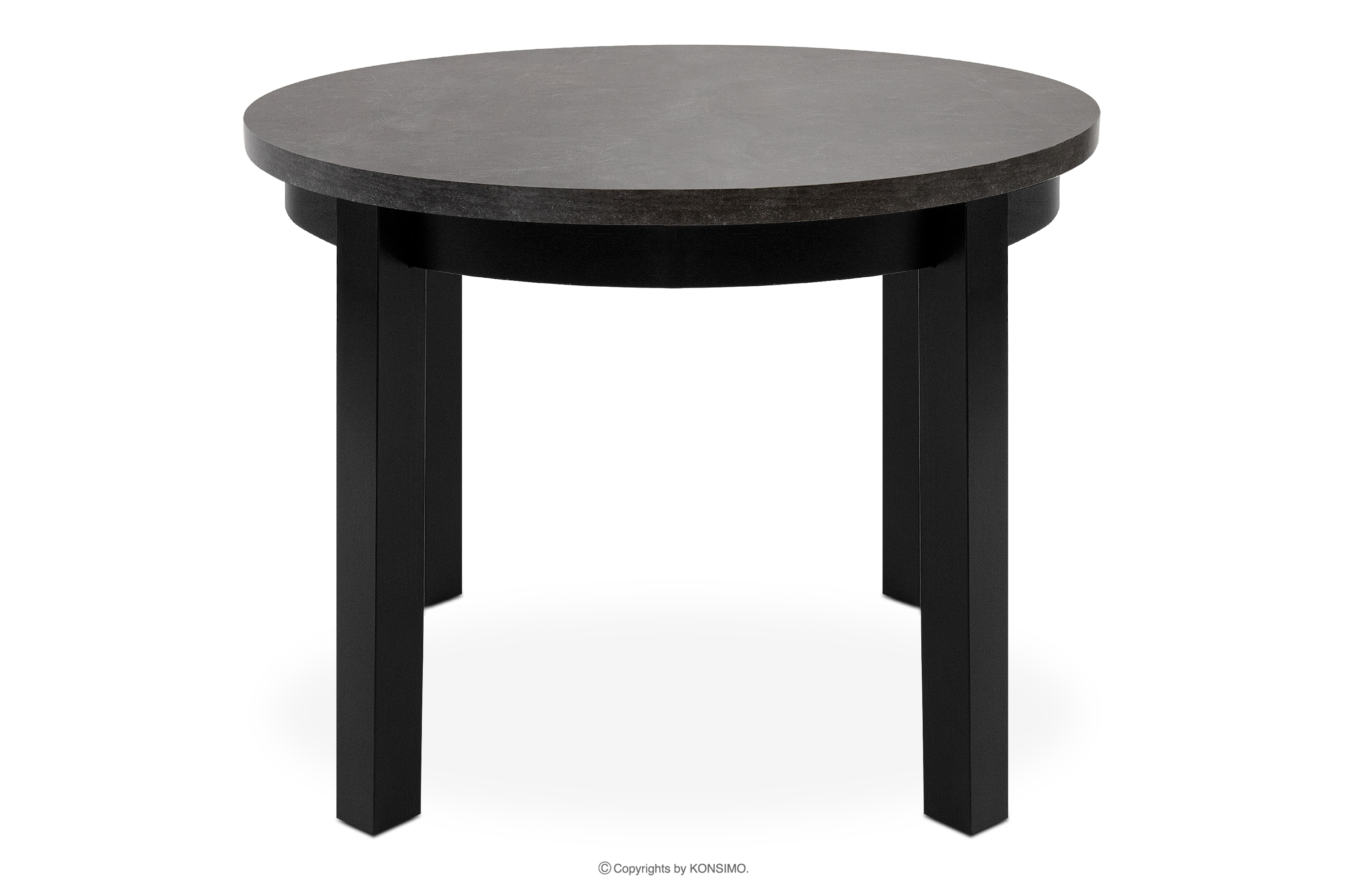Rozkládací kulatý stůl 100-180 betonové bukové dřevo