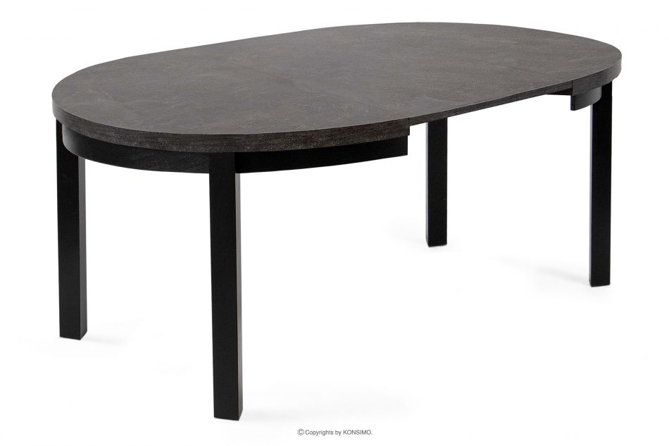 BALTE Rozkládací kulatý stůl 100-180 betonové bukové dřevo beton - obrázek 5