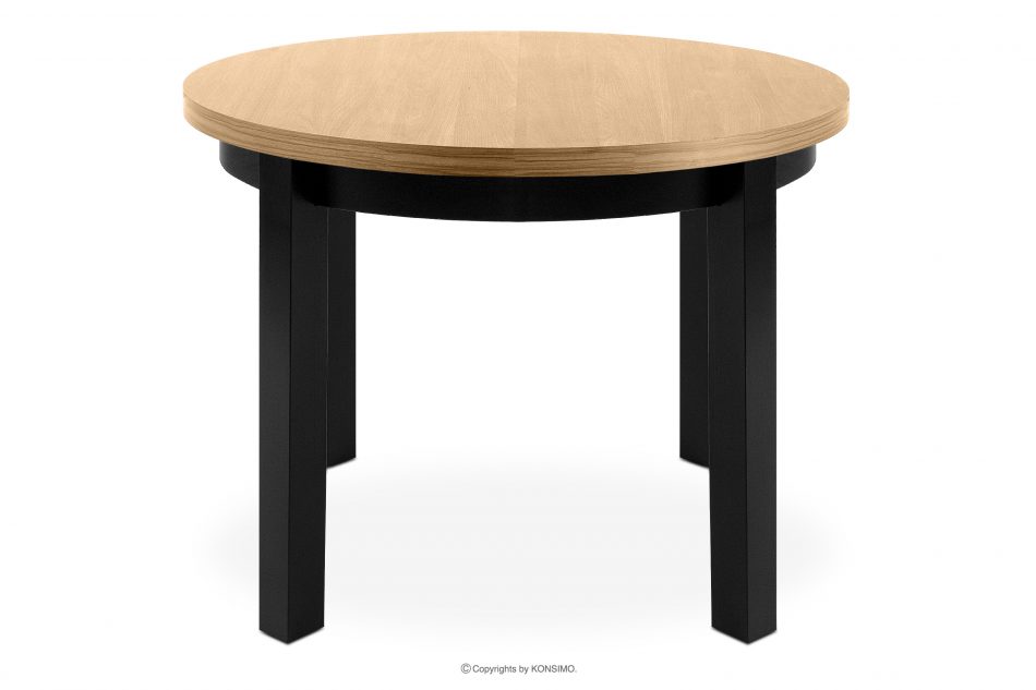 BALTE Rozkládací kulatý stůl 100-180 dub světlý bukové dřevo světlý dub - obrázek 0