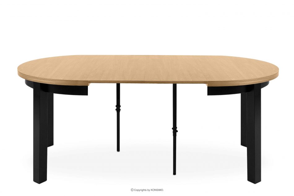 BALTE Rozkládací kulatý stůl 100-180 dub světlý bukové dřevo světlý dub - obrázek 3