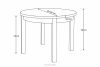 BALTE Rozkládací kulatý stůl 100-180 rustikální bukové dřevo rustikální - obrázek 17