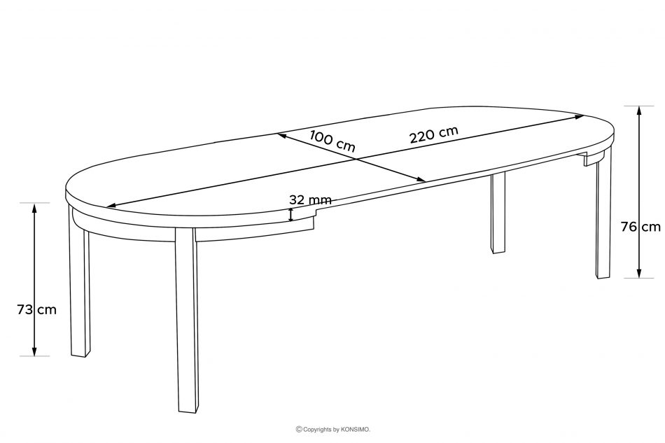 BALTE Rozkládací kulatý stůl 100-220 lefkas bukové dřevo lefkas - obrázek 18
