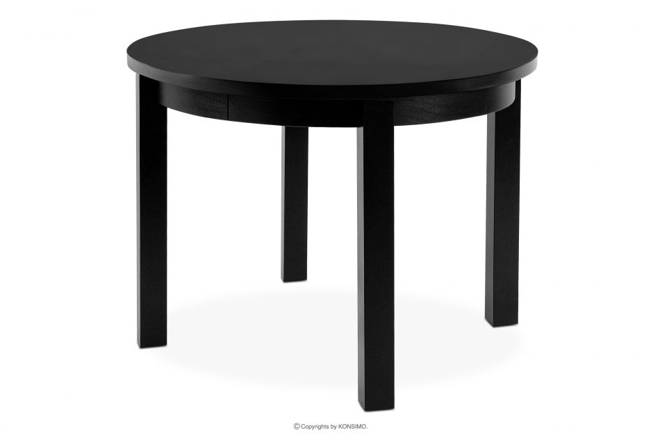 BALTE Rozkládací kulatý stůl 100-260 matný černý buk matná černá - obrázek 6