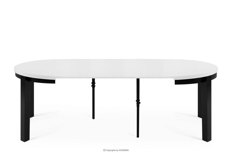 BALTE Rozkládací kulatý stůl 100-260 bílý buk biały - obrázek 4