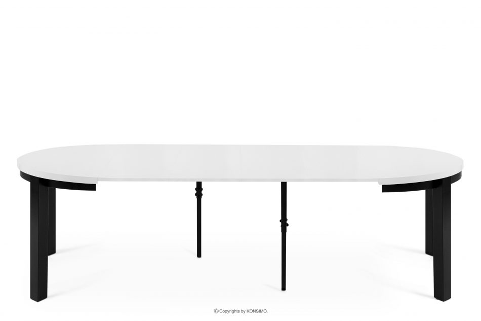 BALTE Rozkládací kulatý stůl 100-260 bílý buk biały - obrázek 5