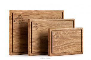 SOLIDA, https://konsimo.cz/kolekce/solida/ Sada obdélníkových krájecích prkének 3ks olejované dubové dřevo olejovaný dub - obrázek