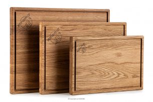 SOLIDA, https://konsimo.cz/kolekce/solida/ Sada obdélníkových krájecích prkének 3ks dubové dřevo olejovaný dub - obrázek
