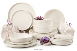 SORINA, https://konsimo.cz/kolekce/sorina/ Elegantní porcelánová krémová jídelní sada 6ks. (18 ks.) krém - obrázek