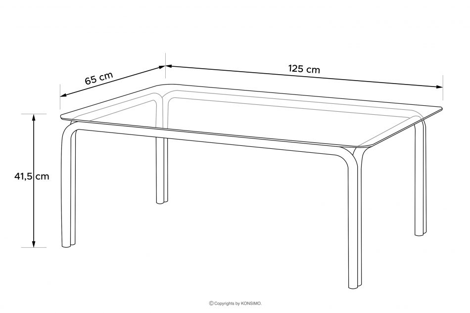 RAMBE Zahradní stůl se skleněnou deskou loft bílý bílá - obrázek 4