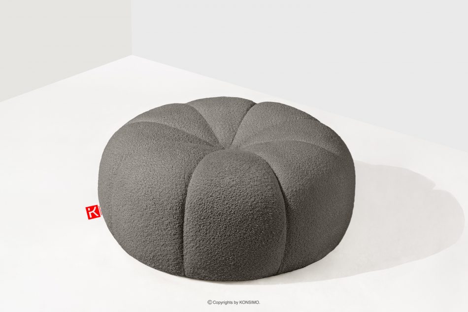 TOCA Puf do obývacího pokoje z látky boucle šedohnědý šedohnědá - obrázek 1