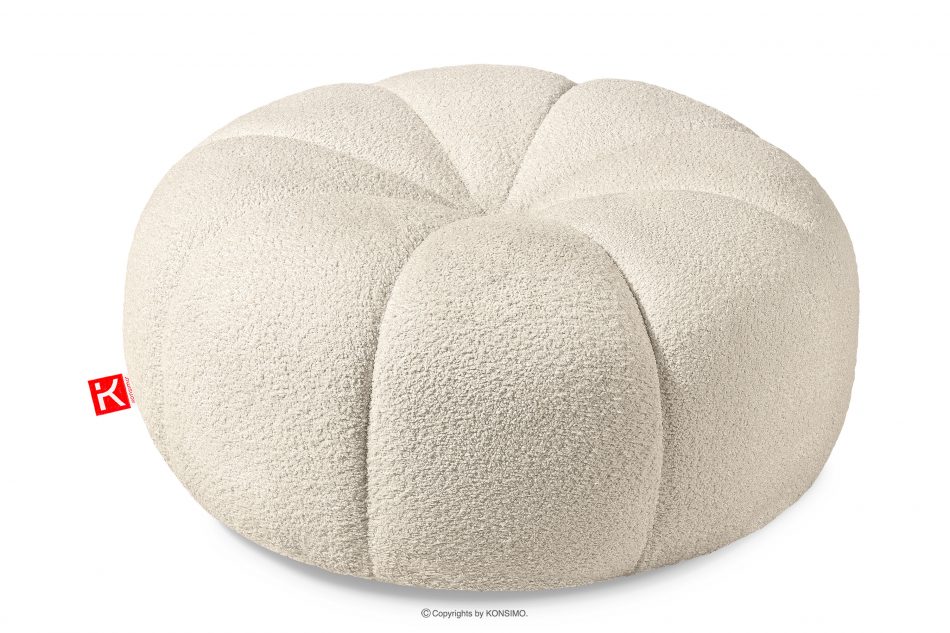 TOCA Puf do obývacího pokoje z látky boucle světle béžový světle béžová - obrázek 0