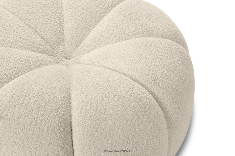 TOCA Puf do obývacího pokoje z látky boucle světle béžový světle béžová - obrázek 3
