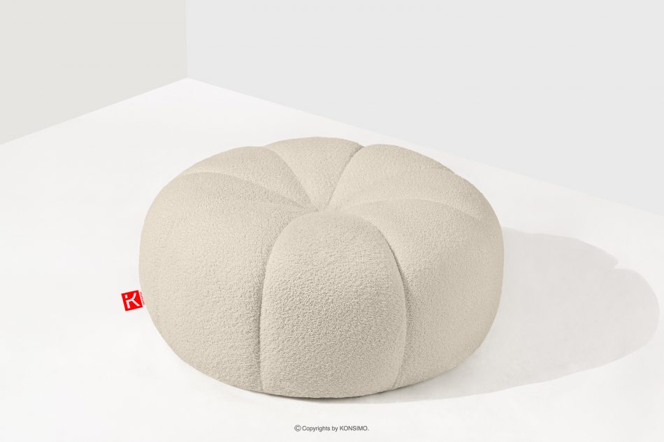 TOCA Puf do obývacího pokoje z látky boucle světle béžový světle béžová - obrázek 1