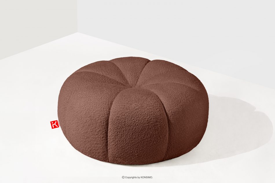 TOCA Tkaná látka boucle puf do obývacího pokoje růžová růžová - obrázek 1
