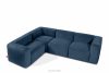 BUFFO Pohodlná rohová pohovka modulární manšestrová tkanina navy blue levá námořnická modř - obrázek 3