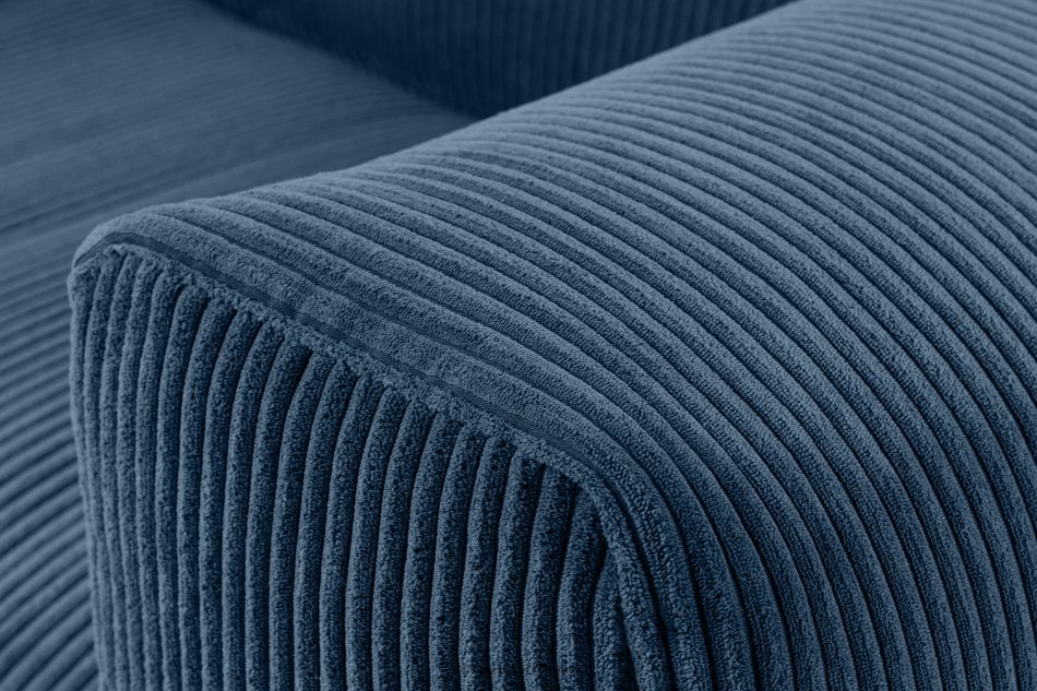 BUFFO Pohodlná rohová pohovka modulární manšestrová tkanina navy blue levá námořnická modř - obrázek 5