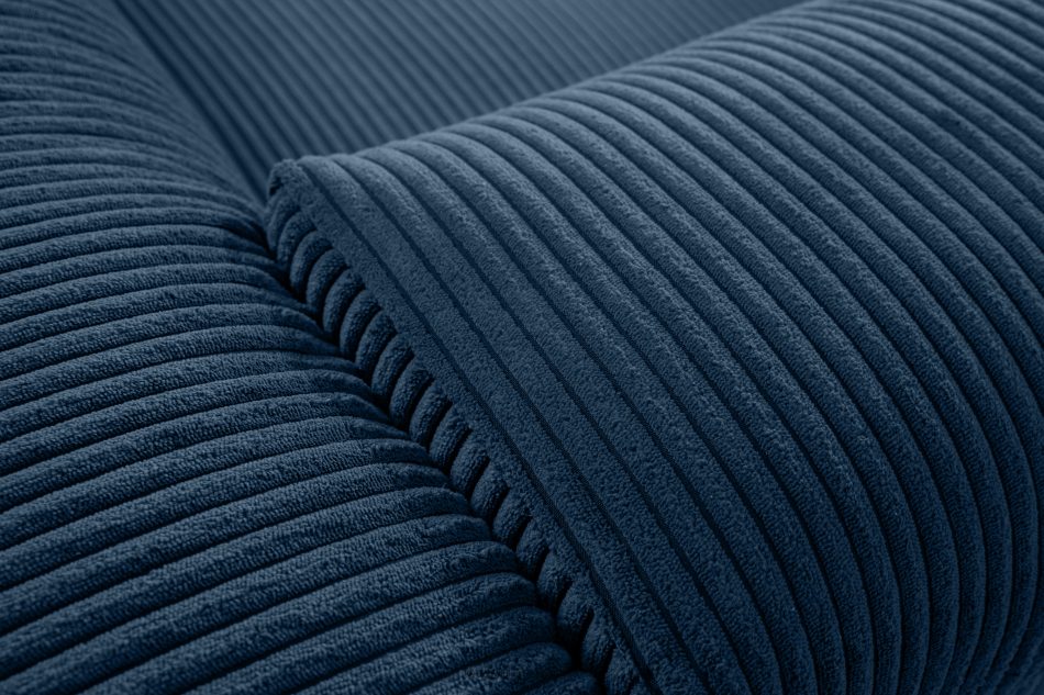 BUFFO Pohodlná rohová pohovka modulární manšestrová tkanina navy blue levá námořnická modř - obrázek 7