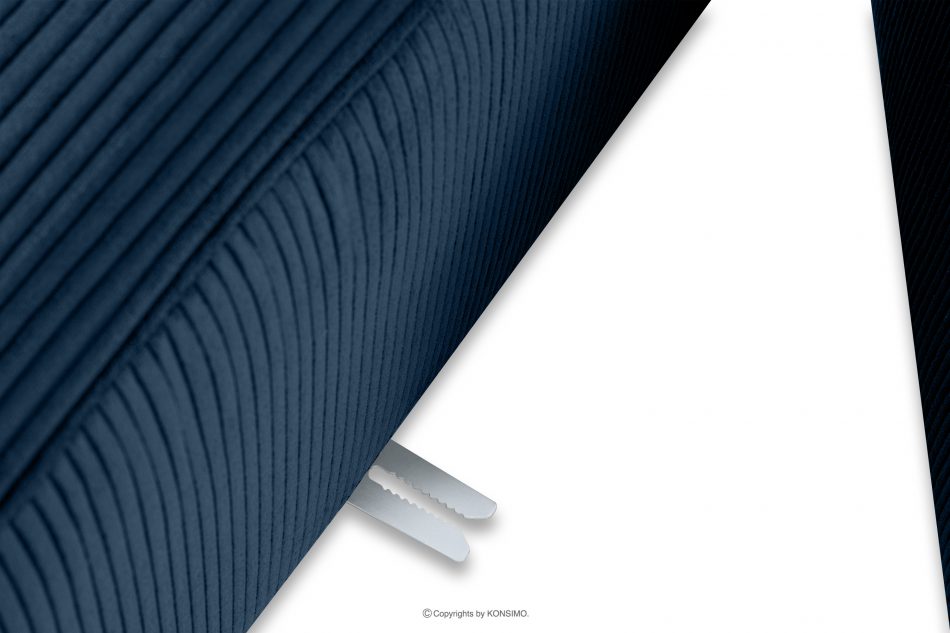 BUFFO Pohodlná rohová pohovka modulární manšestrová tkanina navy blue levá námořnická modř - obrázek 9