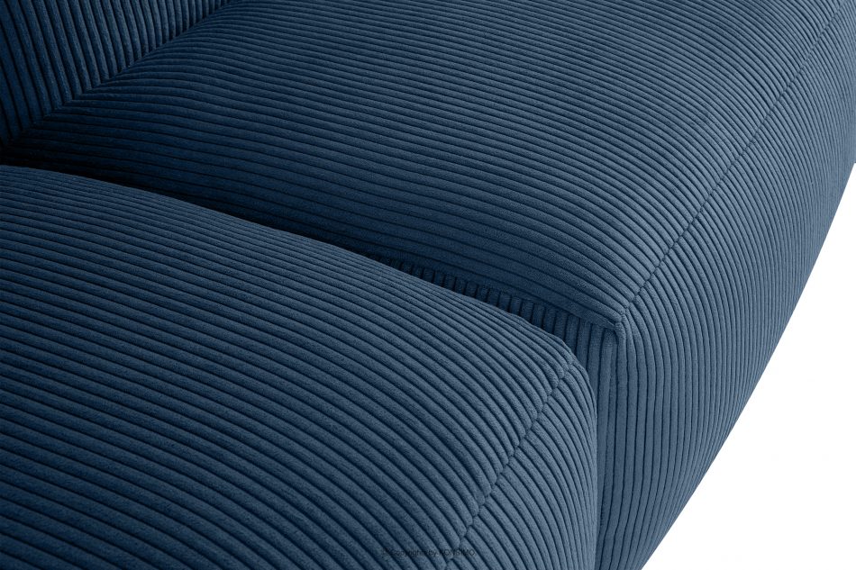 BUFFO Pohodlná rohová pohovka modulární manšestrová tkanina navy blue levá námořnická modř - obrázek 10