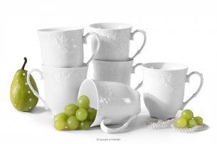 CMIELOW ROCOCO, https://konsimo.cz/kolekce/cmielow-rococo/ Hrnek 6 ks z bílého porcelánu bílá - obrázek