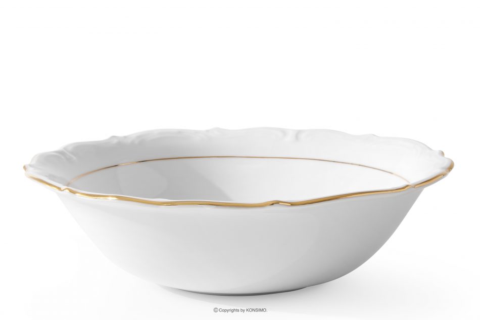 CHODZIEZ MARIA TERESA Klasická porcelánová mísa bílá/zlatá řada bílá/zlatá - obrázek 0