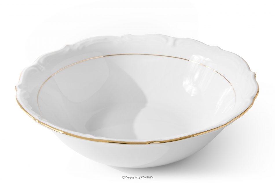 CHODZIEZ MARIA TERESA Klasická porcelánová mísa bílá/zlatá řada bílá/zlatá - obrázek 2