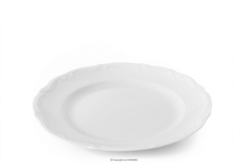 CHODZIEZ MARIA TERESA Dezertní talíř 6 ks klasický z porcelánu bílý bílá - obrázek 3