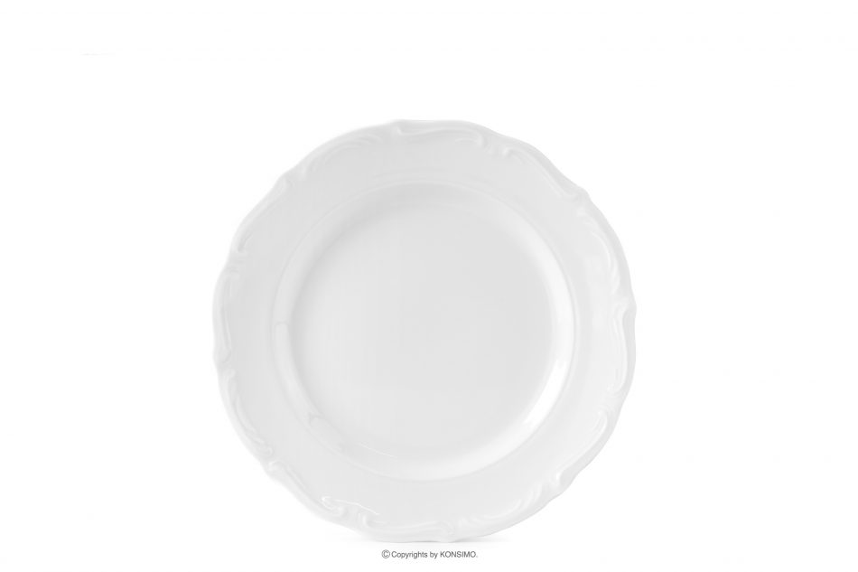 CHODZIEZ MARIA TERESA Dezertní talíř 6 ks klasický z porcelánu bílý bílá - obrázek 4