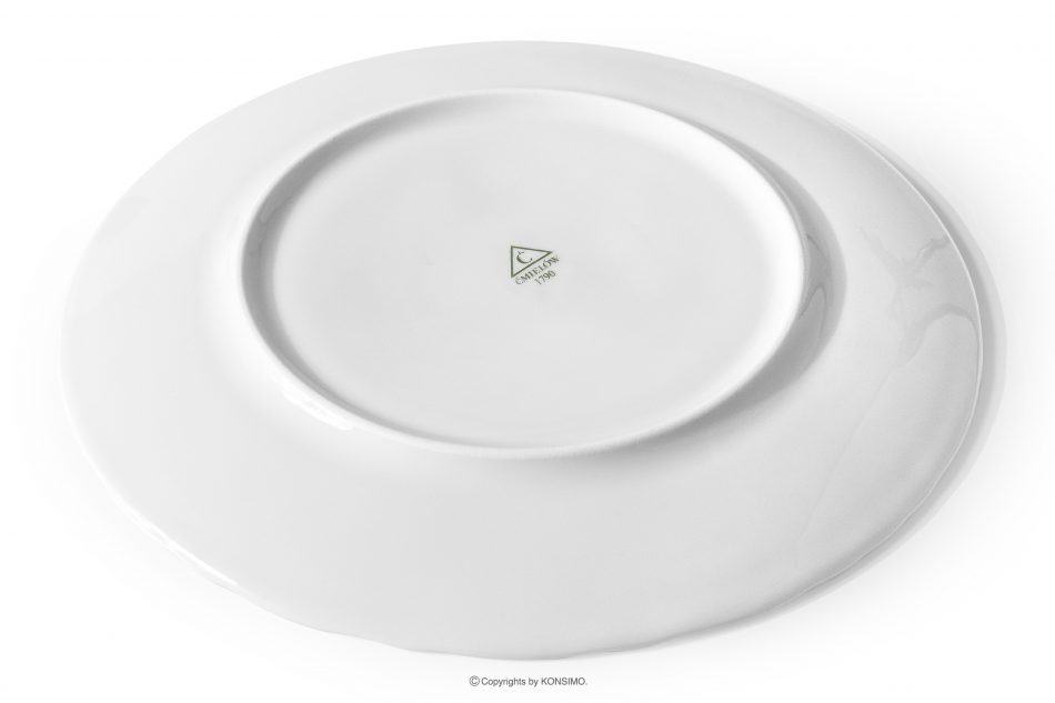CMIELOW SOFIA Porcelánový jídelní talíř zlatá řada 6 ks. bílá/zlatá - obrázek 5