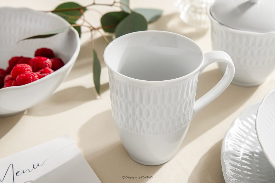 CMIELOW SOFIA Porcelánový hrnek bílý 6 ks. bílá - obrázek 5