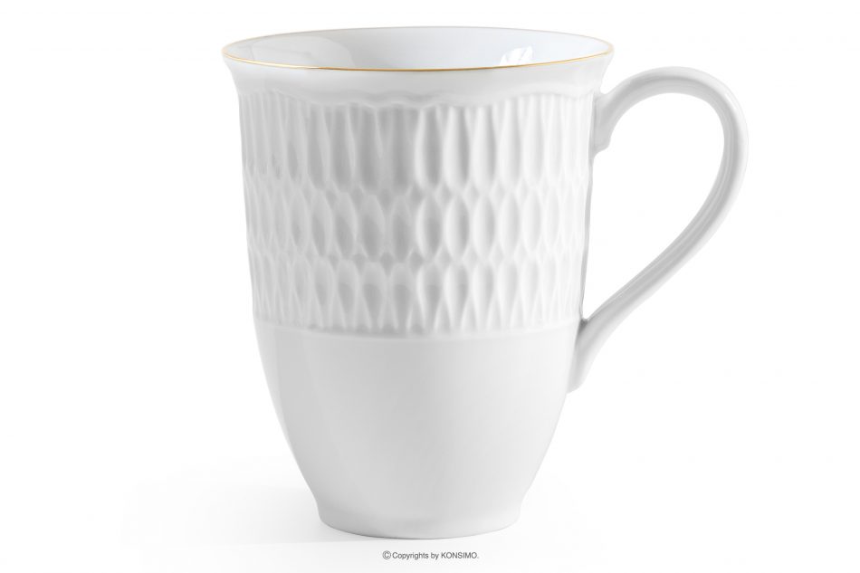 CMIELOW SOFIA Porcelánový hrnek zlatá řada 6 ks. bílá/zlatá - obrázek 2