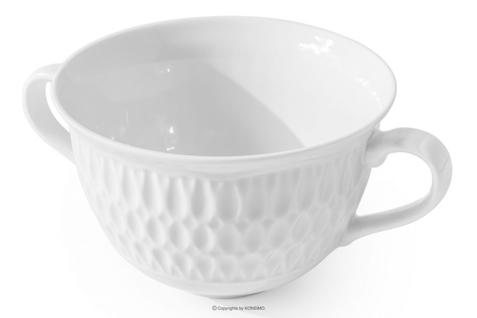 CMIELOW SOFIA Porcelánová nádoba na omáčku s podšálkem bílá 6 ks. bílá - obrázek 4