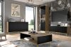 REMO RTV skříňka 200cm pod TV na zlatých nožkách dub artisan/ černá dub artisan/černá - obrázek 2
