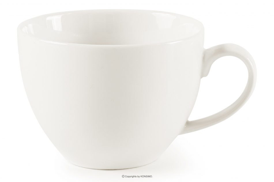 AD BELLA Šálek na kávu z tvrdého porcelánu v barvě ecru s podšálkem ecru - obrázek 2