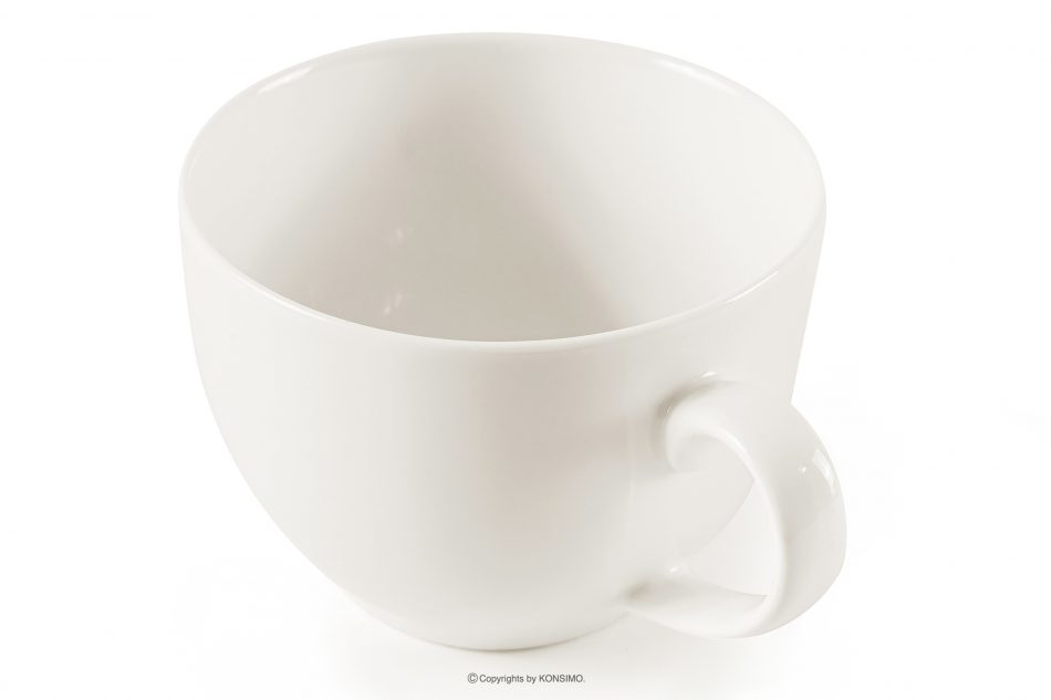 AD BELLA Šálek na kávu z tvrdého porcelánu v barvě ecru s podšálkem ecru - obrázek 3