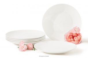 AD BELLA, https://konsimo.cz/kolekce/ad-bella/ Dezertní talíř z tvrdého porcelánu 6 ks v barvě ecru ecru - obrázek