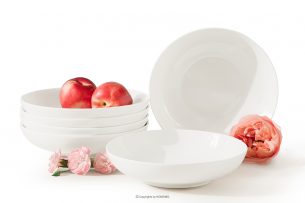 AD BELLA, https://konsimo.cz/kolekce/ad-bella/ Hluboké talíře z tvrdého porcelánu 6 ks ecru ecru - obrázek